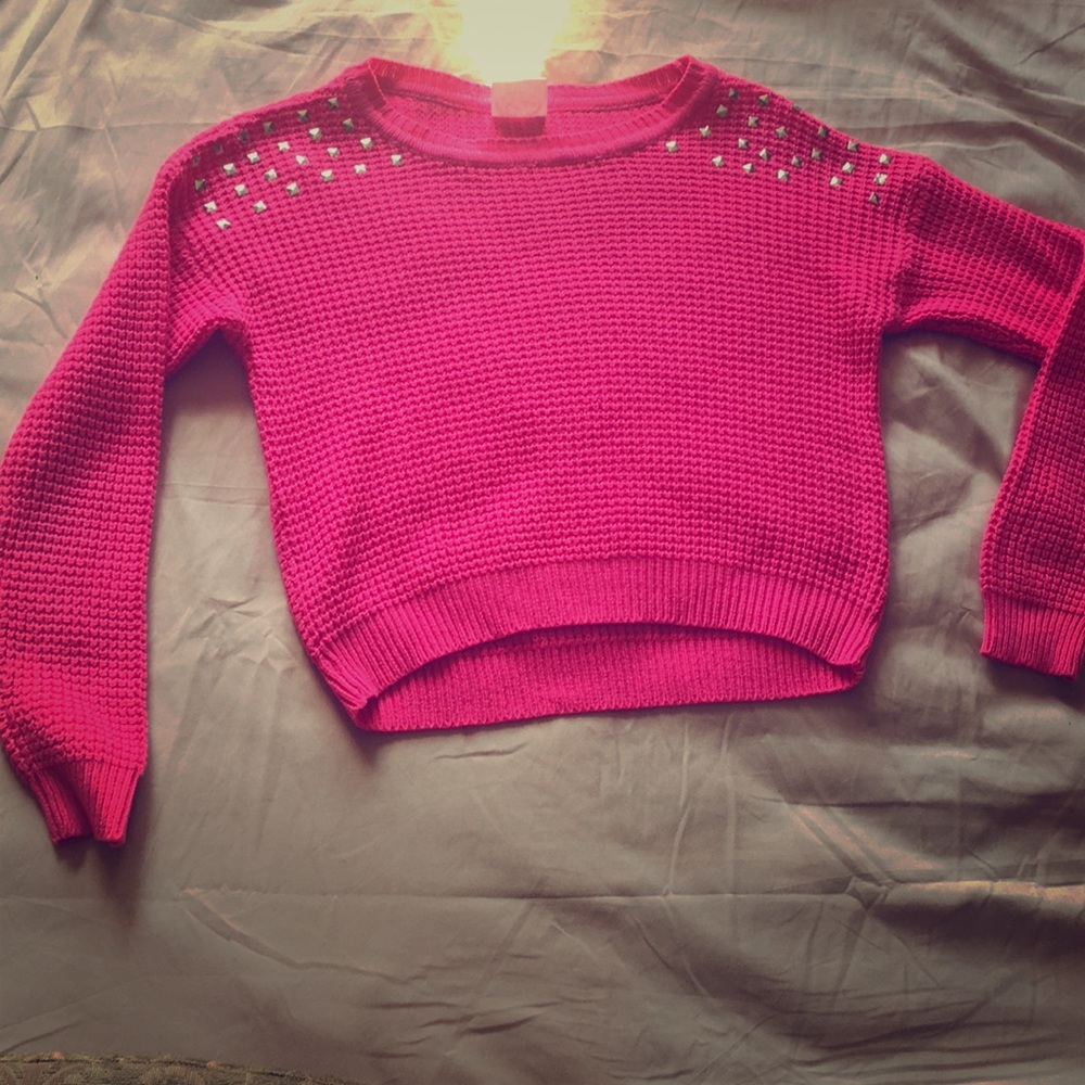 Hot pink knight pullover
